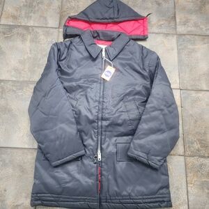 Vintage 80s Timber King Men's Medium Acid Resistant Quilted Hooded Work Jacket